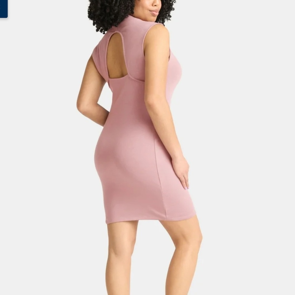 Madden NYC Mauve Jersey High Neck Bodycon Mini Dress Women’s size XL - Picture 10 of 10